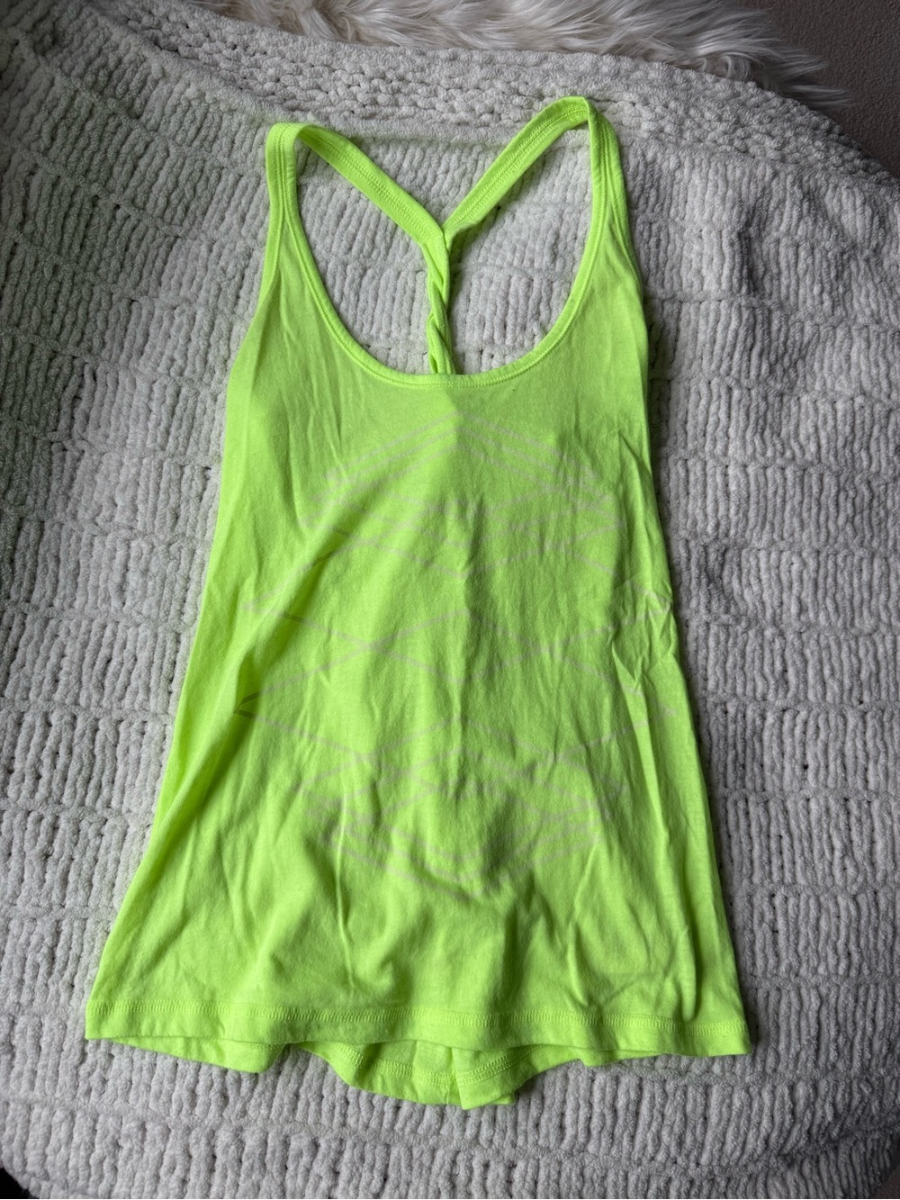 Back-Twist Ribbed Tank Top Green